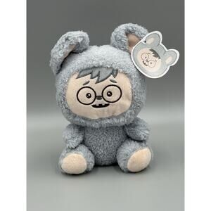 LaBabies BOBO Plush Monster Doll Gray Stuffed Animal 8 Inch